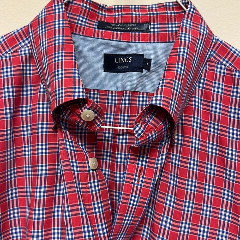 Lincs Mens Button Down Dress Shirt